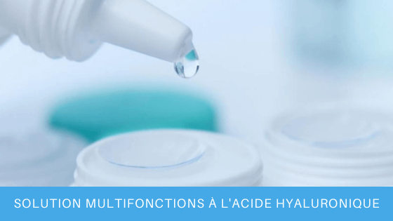 solutions multifonctions à l'acide hyaluronique pour l'entretien des lentilles de couleur