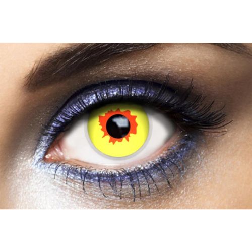 lentilles jaunes halloween