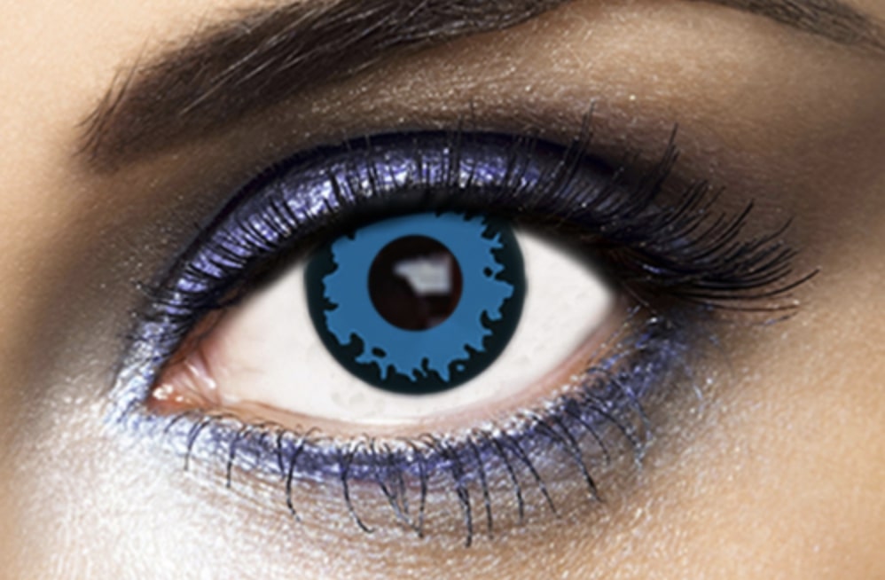 lentilles halloween bleue