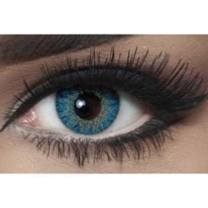 lentilles de couleur bleue