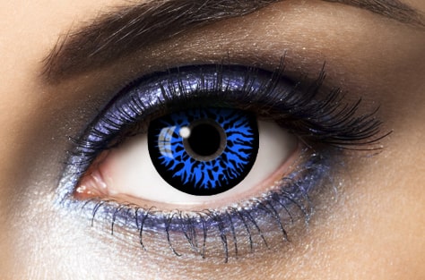 lentilles halloween bleues