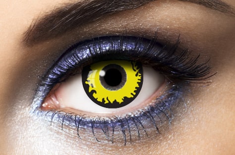 lentilles halloween jaune fashion lentilles