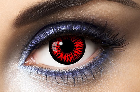 lentilles halloween rouge