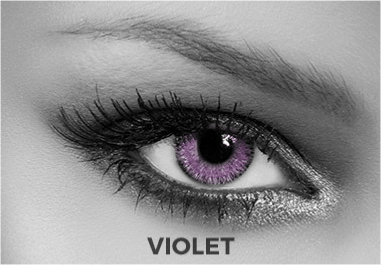 lentilles de couleur violette