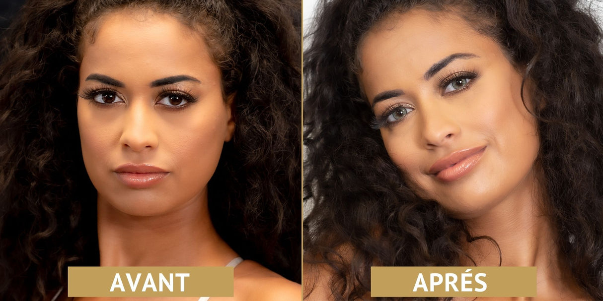 green contact lenses for dark eyes